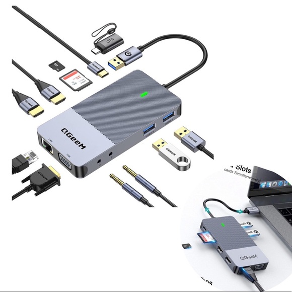 qgeem Other Qgeem 1in1 Universal Usb C Hdmi Vga Multiport Adapter